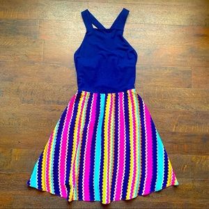 Alice & Trixie cobalt and magenta dress